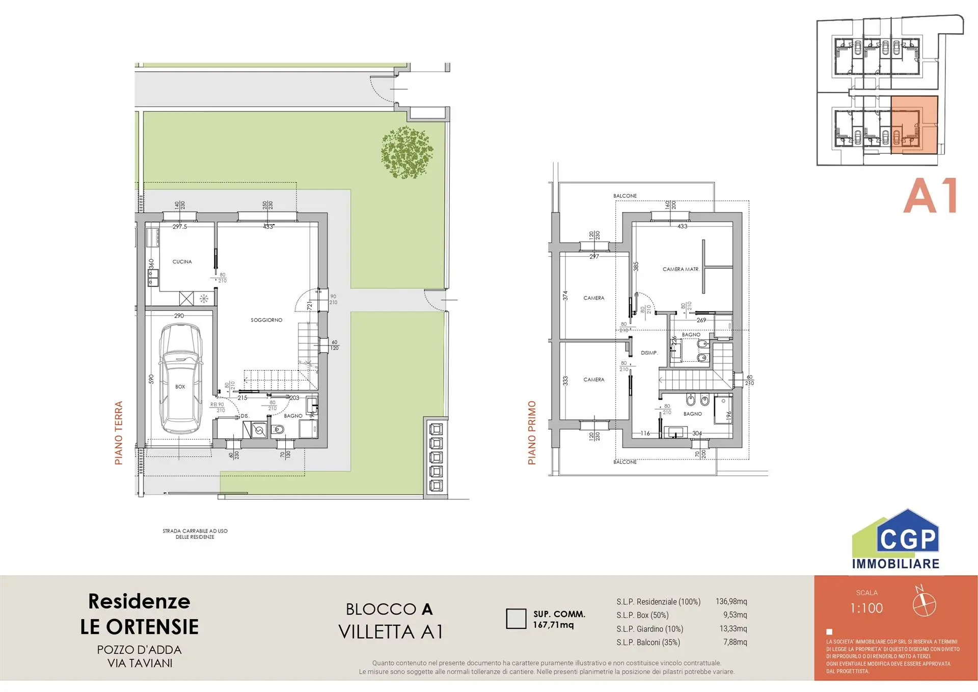 In vendita – Villa trifamiliare di nuova costruzione in “Residenza Le Ortensie” – Eu. 360.000
