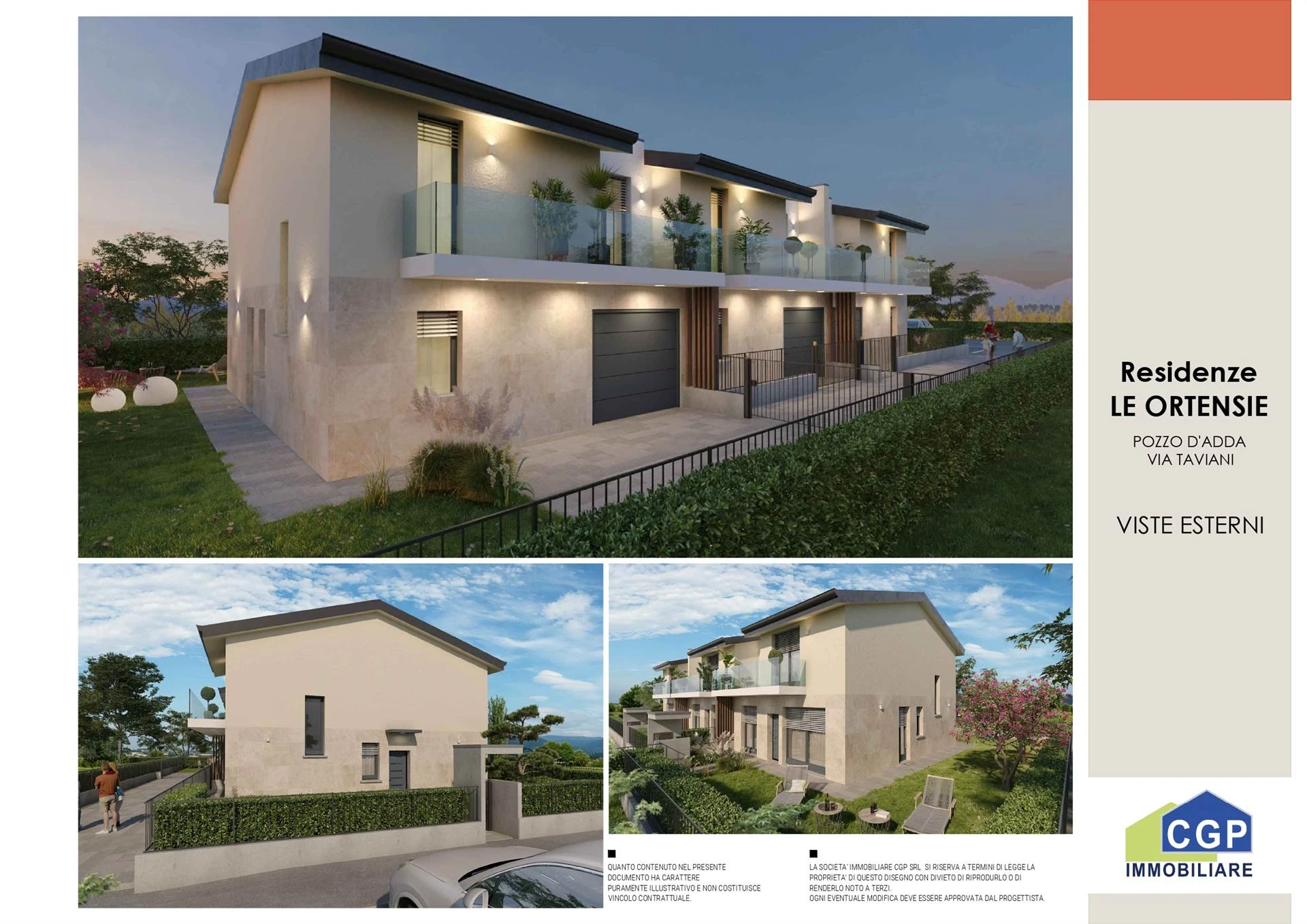 In vendita – Villa trifamiliare di nuova costruzione in “Residenza Le Ortensie” – Eu. 360.000