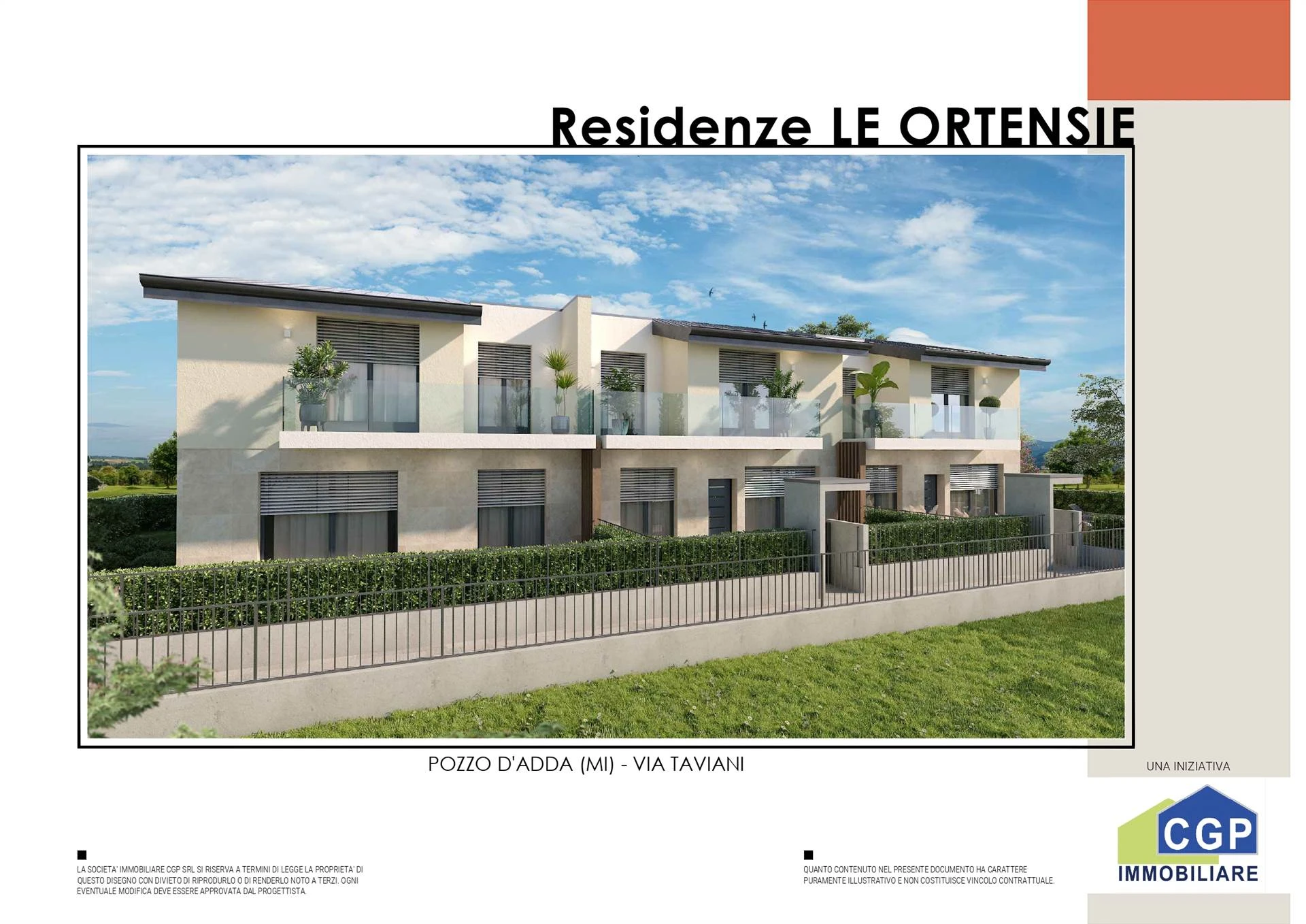 In vendita – Villa trifamiliare di nuova costruzione in “Residenza Le Ortensie” – Eu. 360.000