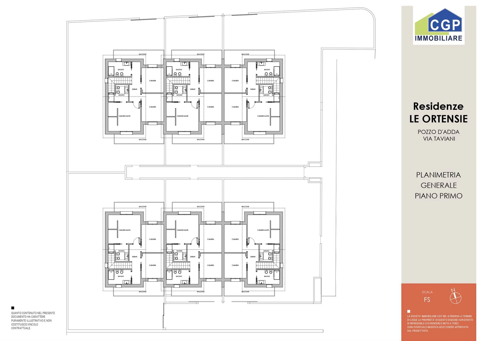 In vendita – Villa trifamiliare di nuova costruzione in “Residenza Le Ortensie” – Eu. 360.000