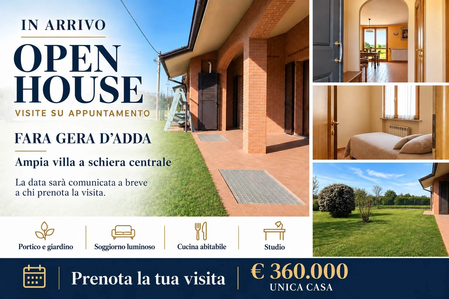 Ampia Villa a Schiera Attorniata dal Verde Ampia Villa a Schiera Attorniata dal Verde