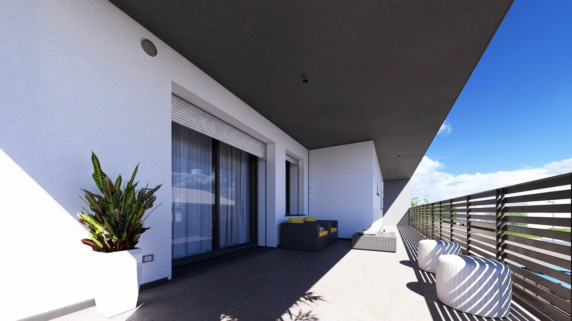 Quadrilocale con terrazzo coperto Quadrilocale con terrazzo coperto